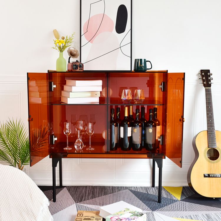 Moderno soggiorno acrilico cabinet di sideboard di credone largo 15 pollici