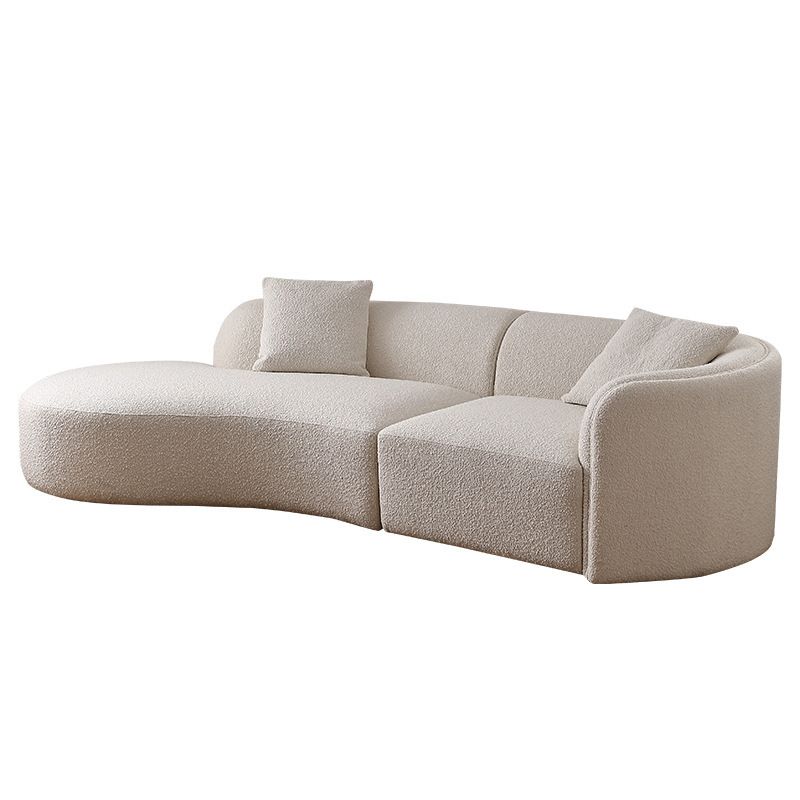 Fabric Scandinavian Curved Sectional 27.55" High Sectional Sofa Clearhalo 'furn' 'furn_sectionals' 'Furniture' 'Living Room Furniture' 'Sectionals' 1200x1200_9471d615-d306-4e90-b097-e247897a624d