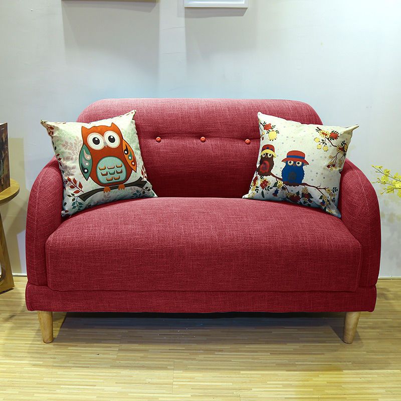 現代の房状のスプリットバックスタンダードスクエアアームリビングルームソファ