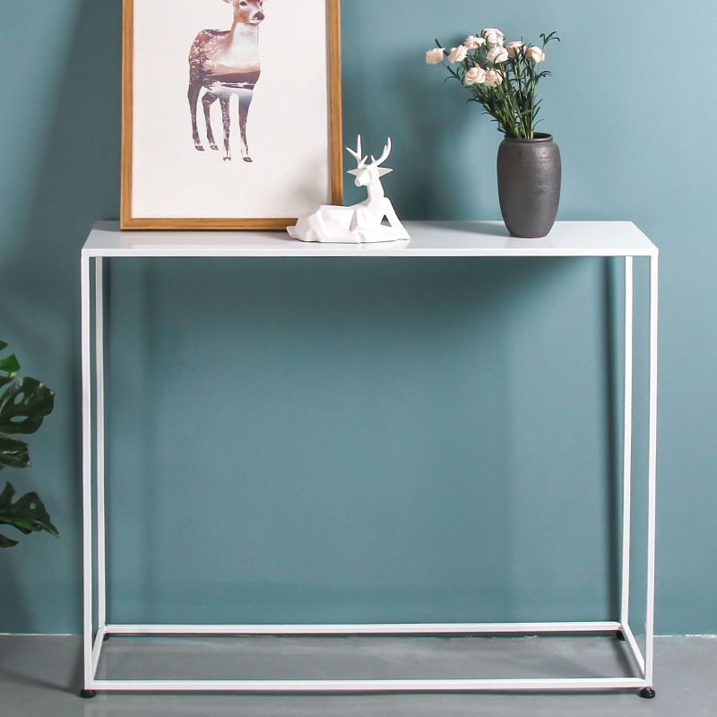 Iron Modern Console Table 31.5-inch Tall End Table with Frame Base Clearhalo 'Console Tables' 'console_tables' 'Entry & Mudroom Furniture' 'furn' 'furn_console_tables' 'Furniture' 1200x1200_9473df64-ed08-4760-ab4b-685c86d68bfc