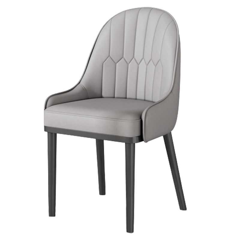 Glam Style Parsons Dining Side Chair Leather Indoor Dining Chair Clearhalo 'Dining Chairs' 'Dining Tables & Seating' 'dining_chair' 'furn' 'furn_dining_chair' 'Furniture' 'furniture_dining_chair' 'Kitchen & Dining Furniture' 1200x1200_9474f028-1faa-4306-89bb-3b885175ccff