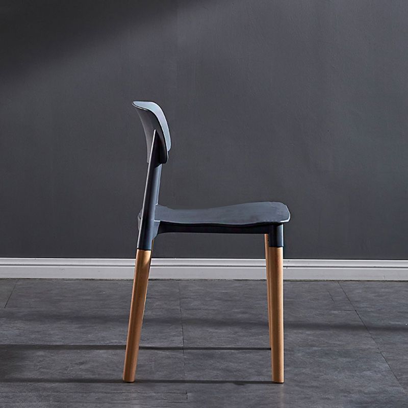 Scandinavian Wood Restaurant Side Chair Open Back Matte Finish Dining Chair Clearhalo ' kitchen&dining_furn' 'Dining Chairs' 'Dining Tables & Seating' 'dining_chair' 'furn' 'furn_dining_chair' 'Furniture' 'furniture_dining_chair' 'Kitchen & Dining Furniture' 'kitchen' 1200x1200_9476718e-9a03-4c7d-8559-856ec73c8768