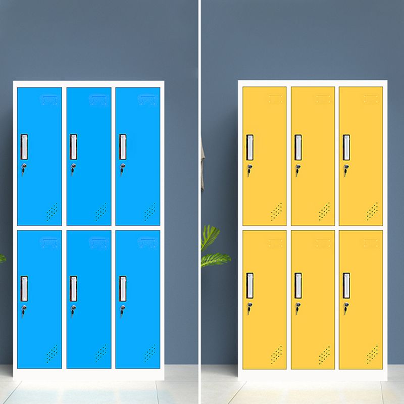 Placard de garde-robe en métal contemporain avec étagères, 35,43 "d x 16,54" W x 70,87 "H