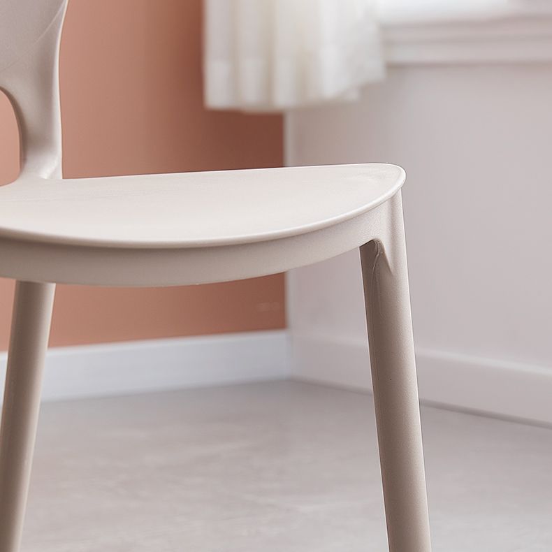 Contemporary Plastic Side Chair Home Armless Stacking Open Back Dining Side Chair Clearhalo ' kitchen&dining_furn' 'Dining Chairs' 'Dining Tables & Seating' 'dining_chair' 'furn' 'furn_dining_chair' 'Furniture' 'furniture_dining_chair' 'Kitchen & Dining Furniture' 'kitchen' 1200x1200_9476ad57-99ed-4b99-8691-f7e2e40e4bff