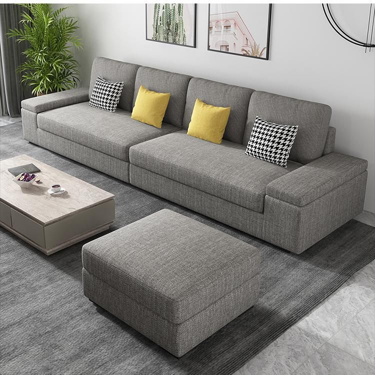 静止したストレージスリップカバーされた正方形のアームグレークッションソファ