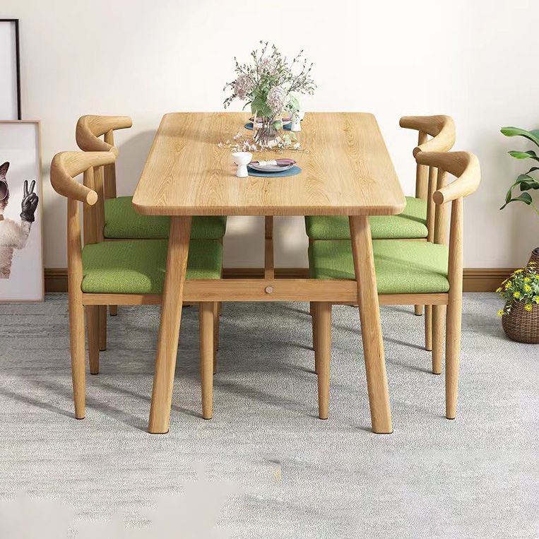 Trestle Base Dining Table Rectangle Table for Kitchen Dining Room Clearhalo 'Dining Tables & Seating' 'Dining Tables' 'dining_table' 'furn' 'furn_dining_table' 'Furniture' 'Kitchen & Dining Furniture' 1200x1200_94784f56-3bd1-4196-83bf-c5a3b80eec67