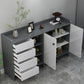 Moderno legno ingegnerizzato 39 "h sideboard buffet sala da pranzo buffet server in grigio