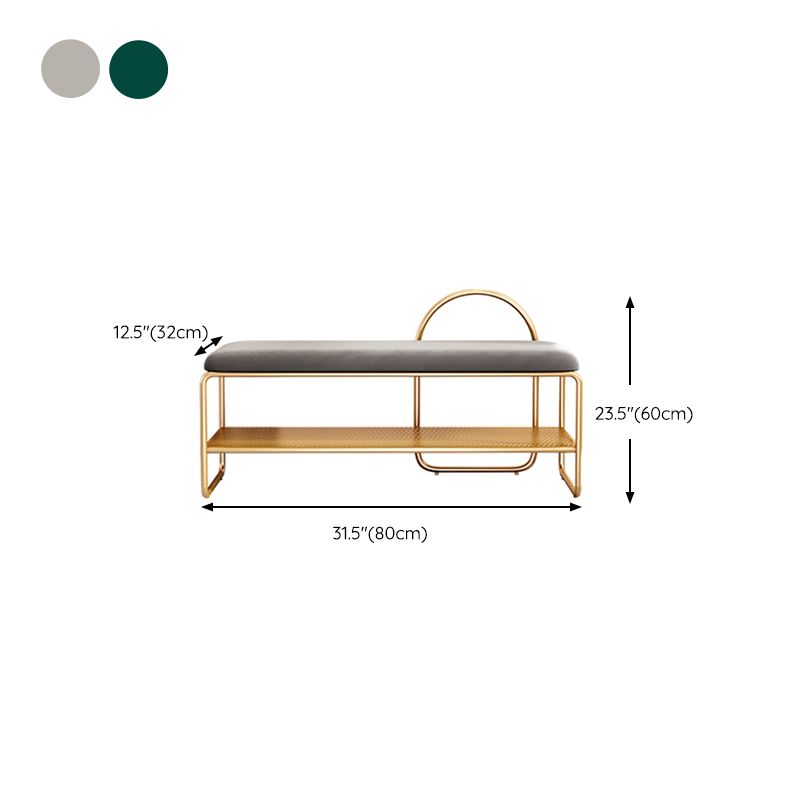 Glam Seating Bench Cushioned Shoe Storage Rectangle Entryway and Bedroom Bench Clearhalo 'Benches' 'Chairs & Seating' 'furn' 'furn_benches' 'Furniture' 'Living Room Furniture' 1200x1200_947a441f-fa59-41fa-9dd6-f8ff7c2407d6