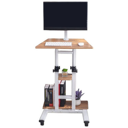 Modern Artificial Wood Desk Home Writing Desk with Caster Wheels 21.2"L x 22.4"W