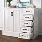 White Storage Chest Modern Style Wooden Storage Chest Dresser with Drawers and Doors Clearhalo 'Bedroom Furniture' 'Dressers & Chests' 'dressers_chests' 'furn' 'furn_dressers_chests' 'Furniture' 1200x1200_947bf45d-f98f-4885-95e9-b47ba0ae68a6