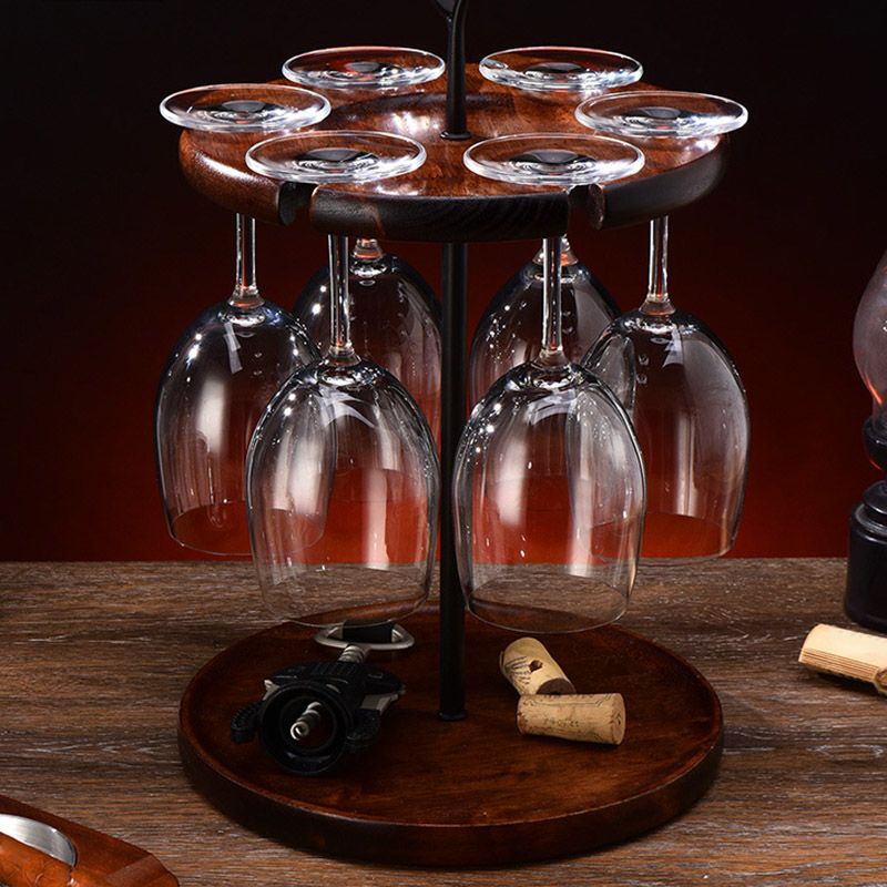 Modern Simple Wine Rack Houten Base Wine Bottle Rack voor slaapkamer