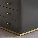 Pedestal Dark Taupe Office Desk Rectangular Writing Desk with Built in Outlets Clearhalo 'furn' 'furn_office_desk' 'Furniture' 'Office Desks' 'Office Furniture' 'office_desk' 1200x1200_947c7e19-6240-4eb1-93ac-c43fc1877171