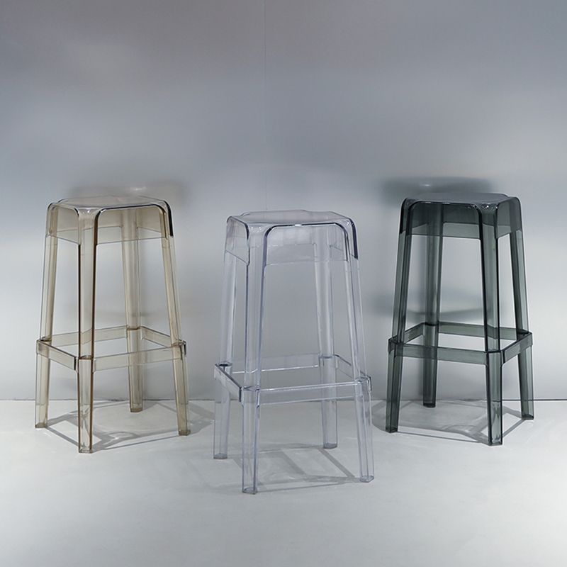 Nordic Style Stackable Barstool Transparent Plastic Bar Stool for Dinning Room Clearhalo 'Bar Furniture' 'Bar Stools' 'bar_stools' 'furn' 'furn_bar_stools' 'furniture_bar_stools' 'Kitchen & Dining Furniture' 'kitchen&dining_furn' 'kitchen' 'kitchen_furn' Furniture' 1200x1200_947d1498-8a4d-4642-afbe-324c80f8b701