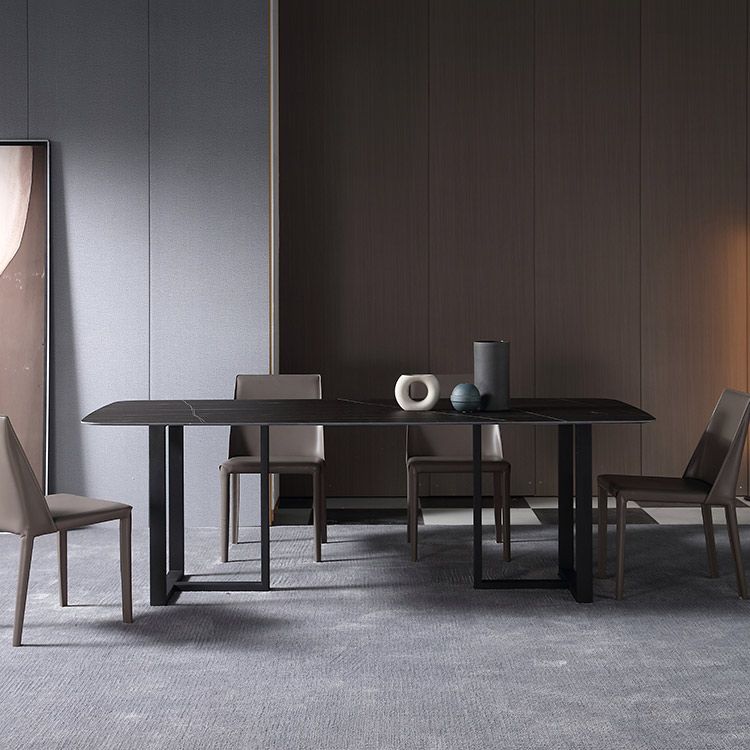 屋内のコンテンポラリーチェアフェイクレザーソリッドダイニングルームチェア