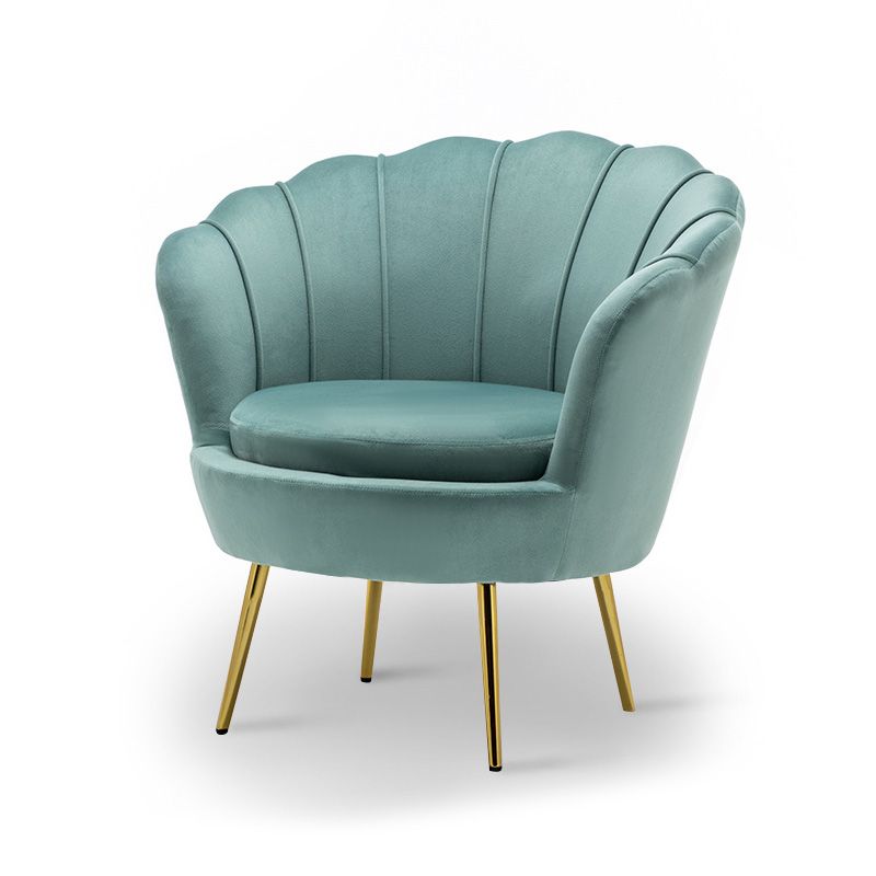 28.74" L x 28.74" W Velvet/Bonded Leather Barrel Accent Chair Sewn Pillow Back Chair Clearhalo 'Accent Chairs' 'accent_chairs' 'Chairs & Seating' 'furn' 'furn_accent_chairs' 'Furniture' 'furniture_accent_chairs' 'Living Room Furniture' 1200x1200_947e8de1-b76b-42e4-a18b-f81f539e505d