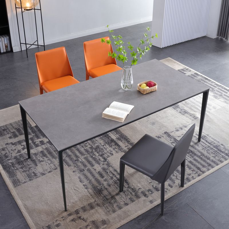 Black Metal Tripod Dining Table Industrial Rectangle Dining Room Table Clearhalo 'Dining Tables & Seating' 'Dining Tables' 'dining_table' 'furn' 'furn_dining_table' 'Furniture' 'Kitchen & Dining Furniture' 1200x1200_947ef3a9-5901-4a6e-bb6e-1ff5fcdfc189