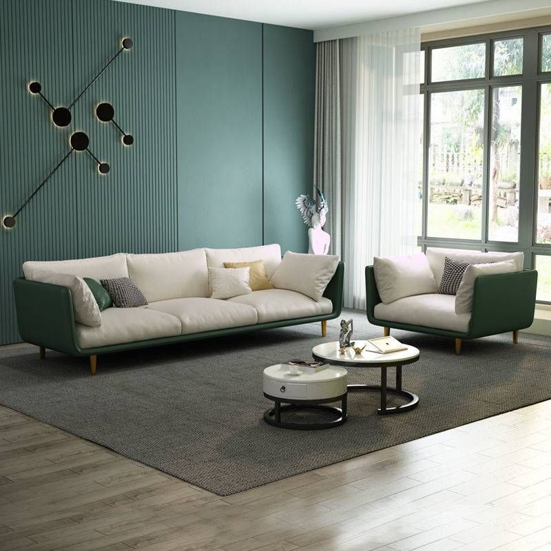 Scandinavische losse achterstoelen kussen bovenarm Beige bank voor appartement