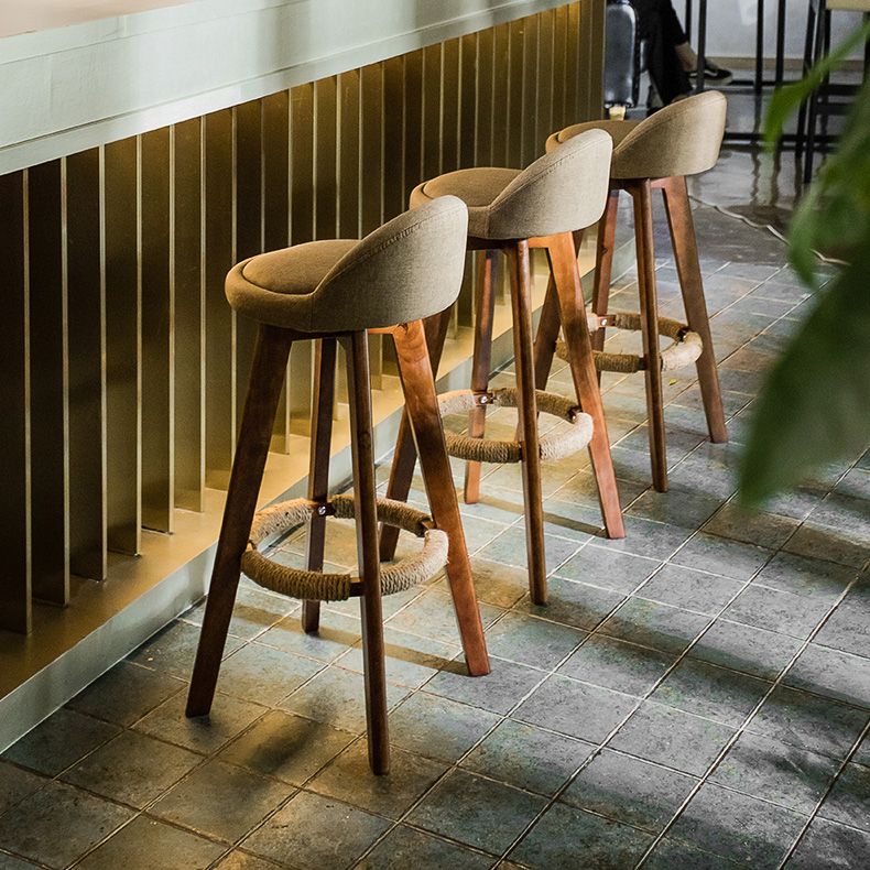 Modern Rubberwood Indoor Stool Matte Finish Upholstered Bar Stools Clearhalo 'Bar Furniture' 'Bar Stools' 'bar_stools' 'furn' 'furn_bar_stools' 'Furniture' 'furniture_bar_stools' 'Kitchen & Dining Furniture' 1200x1200_94815966-9c57-4d2d-9302-1bb3cb4832cc