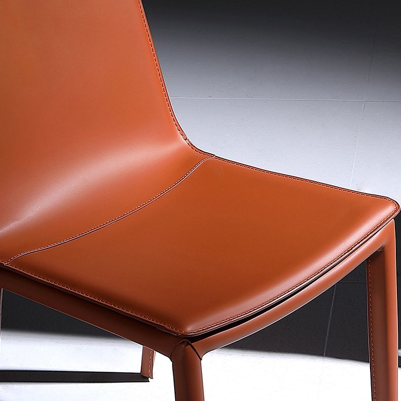 Modern Kitchen PU Leather Dining Side Chair Solid Back Dining Side Chair Clearhalo ' kitchen&dining_furn' 'Dining Chairs' 'Dining Tables & Seating' 'dining_chair' 'Furniture' 'furniture_dining_chair' 'Kitchen & Dining Furniture' 'kitchen' 1200x1200_9481ec73-d831-421f-a1a8-64c1a3ac738a