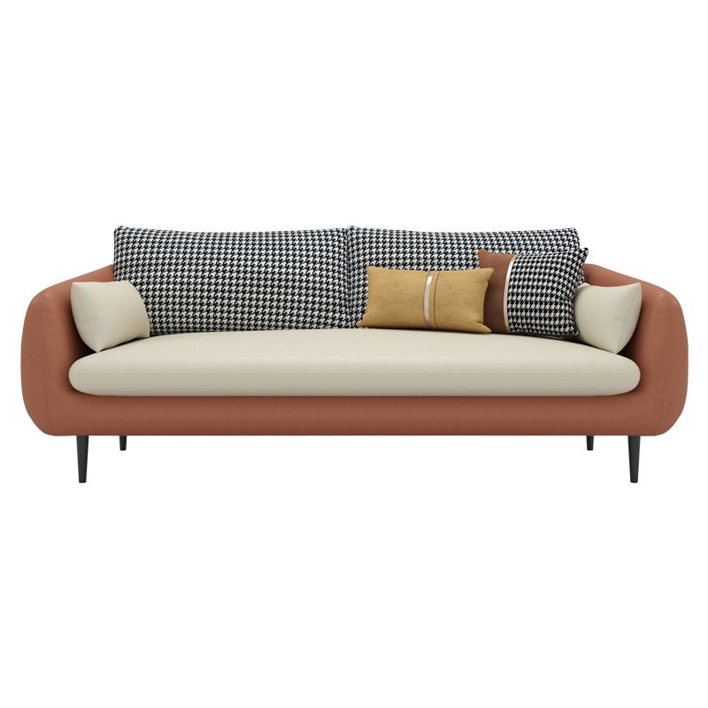 80.00"H Black Technology Cloth Sponge Cushion Modern Square Arm Sofa Clearhalo 'furn' 'furn_sofas' 'Furniture' 'furniture_sofas' 'kitchen' 'kitchen_sofas' 'Living Room Furniture' 'Sofa' 'sofas' 1200x1200_948205f2-26ee-4954-b077-e5462289aaad