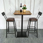 Tavolo da bar in legno massiccio industriale set 1/2/3 pezzi Tavolino con sgabelli alti