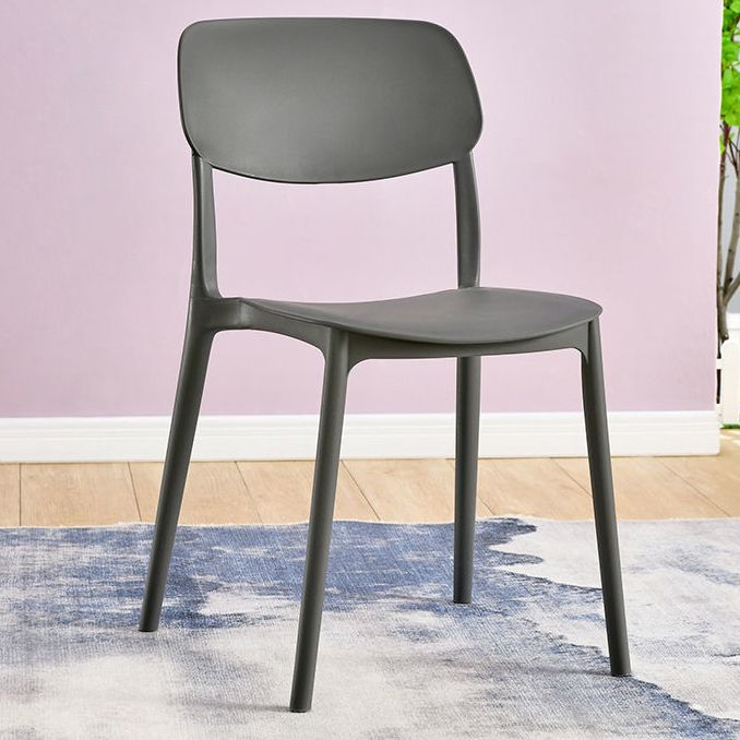 Scandinavian Stackable Armless Dining Chairs Plastic Open Back Dining Side Chair Clearhalo 'Dining Chairs' 'Dining Tables & Seating' 'dining_chair' 'furn' 'furn_dining_chair' 'Furniture' 'Kitchen & Dining Furniture' 1200x1200_94840f05-e859-4bd3-89b1-becaa8a4bd94
