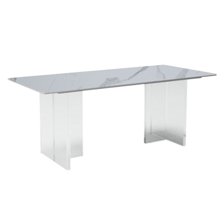Acrylic Traditional Luxury Indoor Table Rectangle Sintered Stone Table Clearhalo ' dining_table' 'Dining Tables & Seating' 'Dining Tables' 'furn' 'furn_dining_table' 'Furniture' 'furniture_dining_table' 'Kitchen & Dining Furniture' 'kitchen&dining_furn' 'kitchen' 'kitchen_dining_table' 1200x1200_94870566-e396-450f-b36a-ac5a452ccb5e