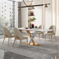 Glam White Sintered Stone Dining Table Rectangle Shape Standard Dining Table for Kitchen Clearhalo ' dining_table' 'Dining Tables & Seating' 'Dining Tables' 'furn' 'furn_dining_table' 'Furniture' 'furniture_dining_table' 'Kitchen & Dining Furniture' 'kitchen&dining_furn' 'kitchen' 'kitchen_dining_table' 1200x1200_9487c239-39b4-4e71-8ffd-2b9843d28eff