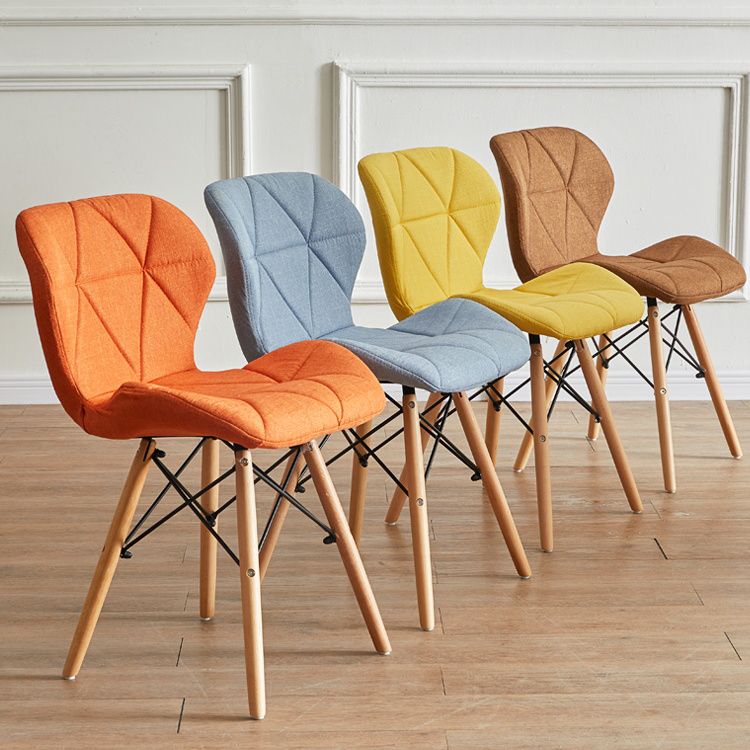 Modern Indoor-Outdoor Wood Chair Dining Room Armless Wingback Side Chair Clearhalo ' kitchen&dining_furn' 'Dining Chairs' 'Dining Tables & Seating' 'dining_chair' 'Furniture' 'furniture_dining_chair' 'Kitchen & Dining Furniture' 'kitchen' 1200x1200_94880b1e-60ea-4998-ad8a-a43ada90cabe