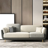 Polish Finish Sofa Flared Arm Sofa for Living Room and Bonus Room Clearhalo 'furn' 'furn_sofas' 'Furniture' 'furniture_sofas' 'kitchen' 'kitchen_sofas' 'Living Room Furniture' 'Sofa' 'sofas' 1200x1200_94881fa2-a41b-4e40-a9d0-dc7d234eac51