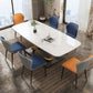 Table de salle à manger en pierre rectangulaire de Table de dinette de Style Glam pour la maison