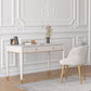 2 Drawers Writing Desk Rectangular Shaped Office Desk in White