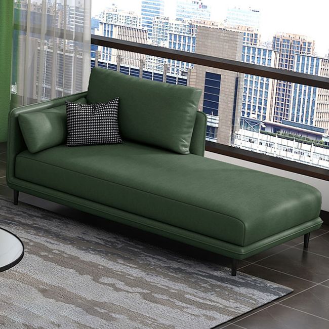 Modern Style Recessed Arms Chaise Living Room Faux Leather Chaise Clearhalo 'Chairs & Seating' 'Chaise Lounge' 'chaise_lounge' 'furn' 'furn_chaise_lounge' 'Furniture' 'Living Room Furniture' 1200x1200_9489e9a3-2fe4-431b-8930-a54350ec7afa