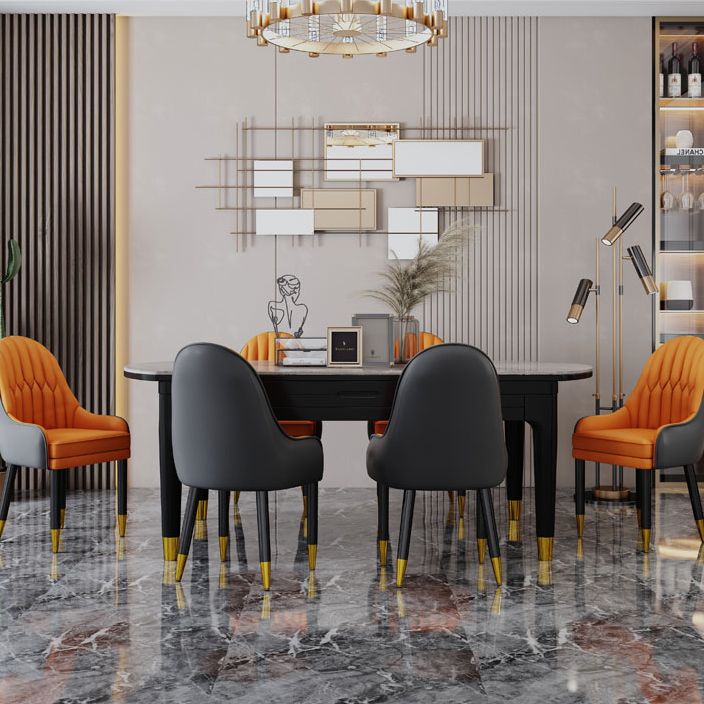 Scandinavian Home Arm Chair Upholstered Parsons Back Wood Dining Room Chair Clearhalo ' kitchen&dining_furn' 'Dining Chairs' 'Dining Tables & Seating' 'dining_chair' 'furn' 'furn_dining_chair' 'Furniture' 'furniture_dining_chair' 'Kitchen & Dining Furniture' 'kitchen' 1200x1200_948a11bd-0b4a-430c-98d3-72fb68122988