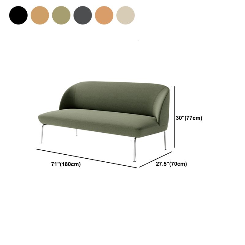 30.3" H Contemporary 2-seater Leather Armless Loveseat for Living Room
