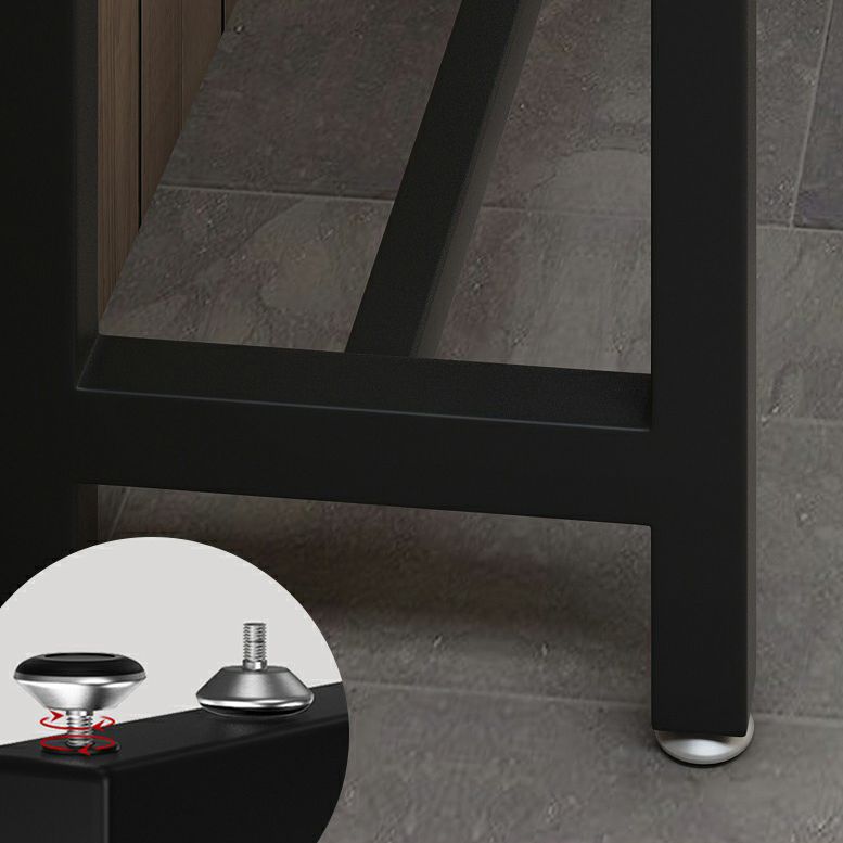 Artificial Wood Bar Dining Table Modern Rectangle Bar Table with Trestle for Balcony Clearhalo 'Bar Furniture' 'Bar Tables' 'bar_tables' 'furn' 'furn_bar_tables' 'Furniture' 'Kitchen & Dining Furniture' 1200x1200_948bb1ee-2232-4bea-abfd-d89b874f7845