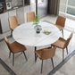 Modern Sintered Stone Dining Round Table Set 1/4/5/6/7 Pieces Dining Set