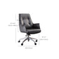 Padded Arms Contemporary Managers Chair Gray Leather Swivel Chair Clearhalo 'furn' 'furn_office_chair' 'Furniture' 'Office Chairs' 'Office Furniture' 'office_chair' 1200x1200_948cc11f-700e-4517-9511-8b0f8fdfa5be
