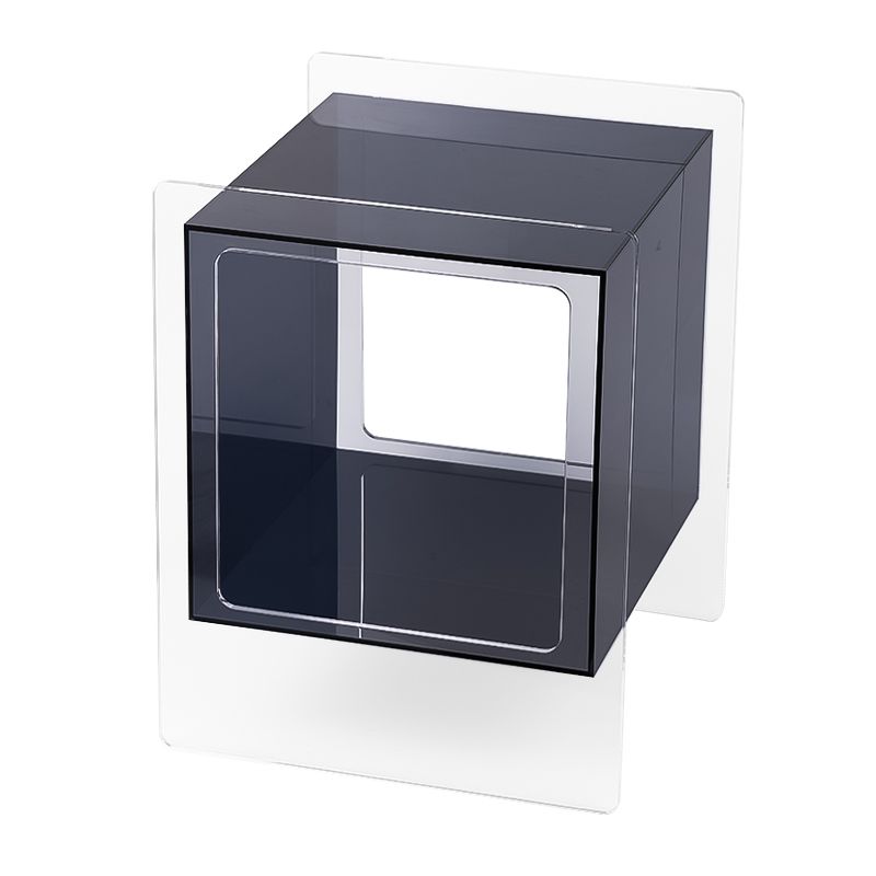 Modern Square End Table Double Tier Corner Table with Storage Clearhalo 'Coffee & Accent Tables' 'End & Side Tables' 'end_side_tables' 'furn' 'furn_end_side_tables' 'Furniture' 'Living Room Furniture' 1200x1200_948dc60c-4d4f-4b41-8e7f-efd989fba611
