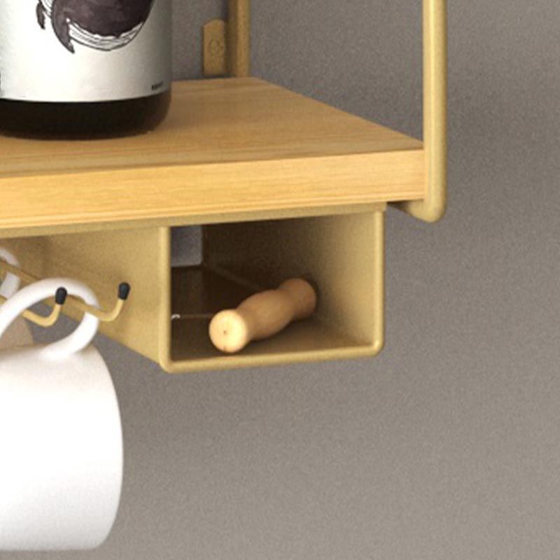 Wall Mounted Solid Wood Wine Bottle & Glass Rack Industrial Bottle Rack