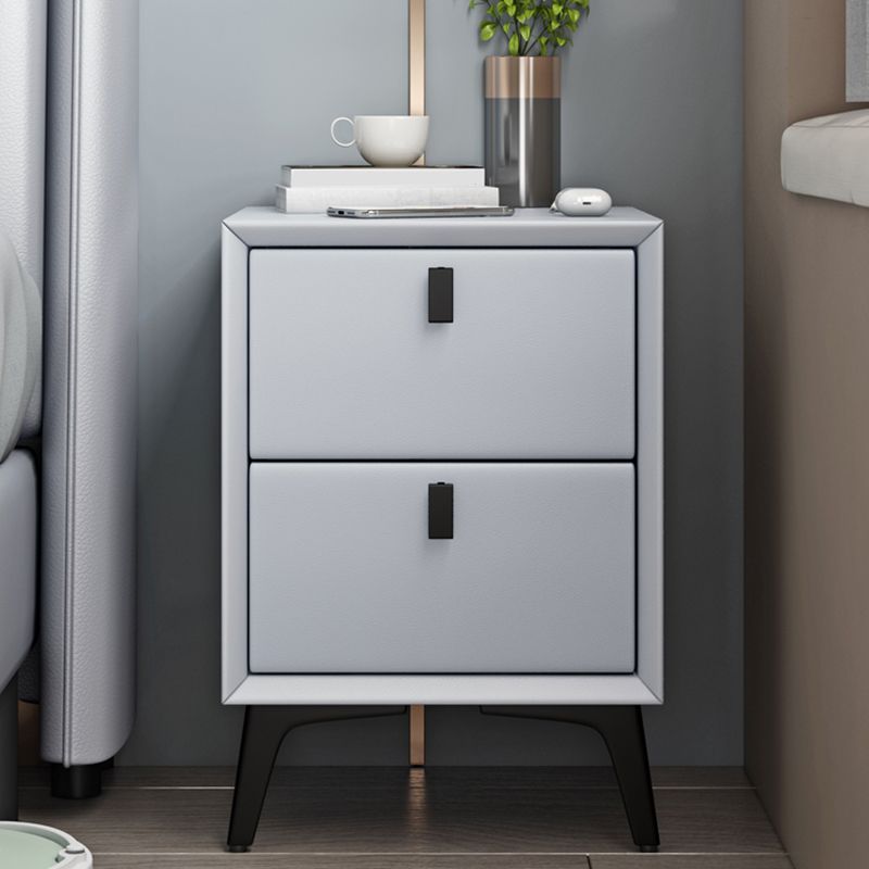 Passe de nuit en faux cuir moderne 2 pattes en bois massif de 2 dessins inclus la table de nuit