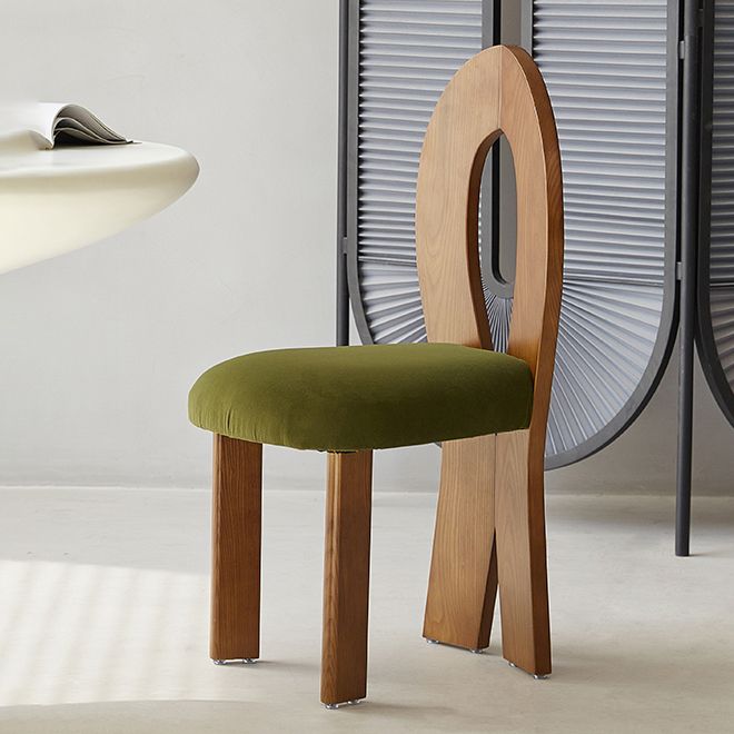 Modern Side Chair Velvet Wooden Base Dining Chair for Living Room Clearhalo 'Dining Chairs' 'Dining Tables & Seating' 'dining_chair' 'furn' 'furn_dining_chair' 'Furniture' 'Kitchen & Dining Furniture' 1200x1200_948efb2b-d63f-4705-a9af-567d8e7fd64d