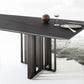 Industrial Sintered Stone Dining Table Rectangle Table with Metal Double Pedestal Clearhalo ' dining_table' 'Dining Tables & Seating' 'Dining Tables' 'furn' 'furn_dining_table' 'Furniture' 'furniture_dining_table' 'Kitchen & Dining Furniture' 'kitchen&dining_furn' 'kitchen' 'kitchen_dining_table' 1200x1200_948fe146-2009-4f4a-aab6-d51e345f0933
