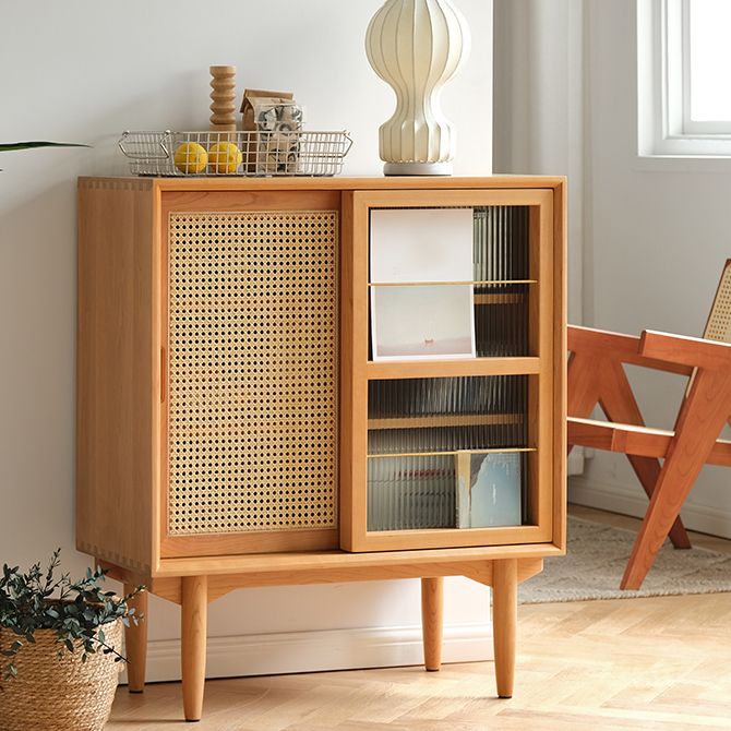 Server da pranzo moderno per scaffalature regolabili in legno in legno per soggiorno