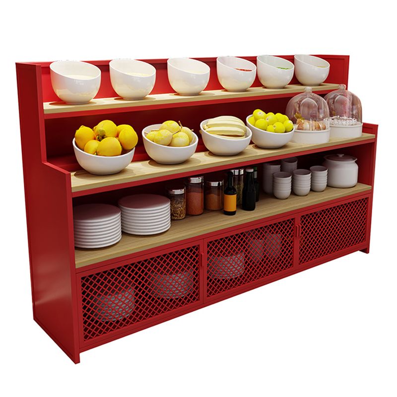 Modern 2 Cabinets Buffet Table Metal and Wood Credenza for Dining Room Clearhalo 'buffet_sideboard' 'Buffets & Sideboards' 'furn' 'furn_buffet_sideboard' 'Furniture' 'furniture_buffet_sideboard' 'Kitchen & Dining Furniture' 1200x1200_949072cb-fb85-4563-aff0-3b03f44aaf91