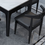 Modern Style Sintered Stone Standard Dining Set White Rectangle Dining Set for Kitchen Clearhalo 'Dining Room Sets' 'Dining Tables & Seating' 'dining_room_set' 'furn' 'furn_dining_room_set' 'Furniture' 'furniture_dining_room_set' 'Kitchen & Dining Furniture' 'kitchen&dining_furn' 'kitchen' 1200x1200_9491f610-2e0f-4eea-9e47-19003325ea6f