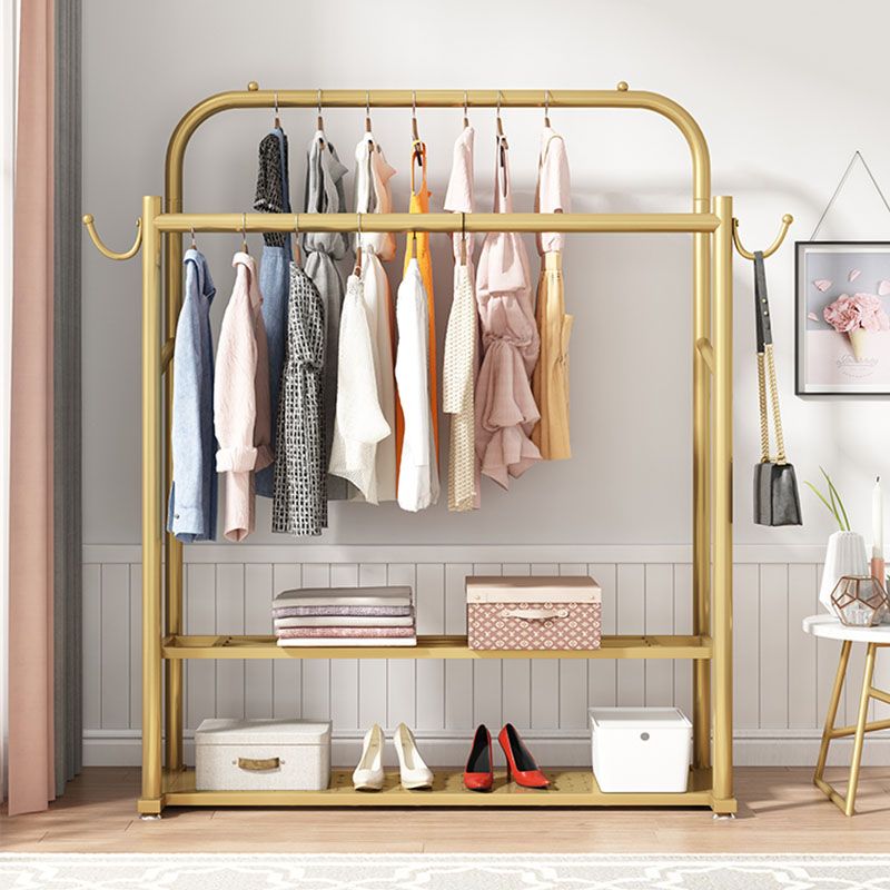 Estante de pelaje de estilo industrial Pure Color Free Standing Metallic Coat Rack