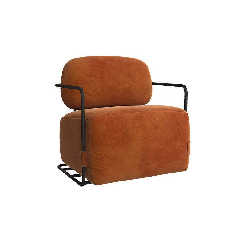 26.77" Wide Metal Arm Chair Velvet Accent Armchair for Bedroom Clearhalo 'Accent Chairs' 'accent_chairs' 'Chairs & Seating' 'furn' 'furn_accent_chairs' 'Furniture' 'Living Room Furniture' 1200x1200_9493e14f-f213-4e49-81db-1275e57ce054