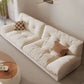 Scandinavian Solid Color Sofa 39.37" Wide Tufted Back Armless Sofa