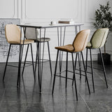 Scandinavian Matte Finish Leather Barstool Footrest Coffee Shop Stool Clearhalo 'Bar Furniture' 'Bar Stools' 'bar_stools' 'furn' 'furn_bar_stools' 'Furniture' 'furniture_bar_stools' 'Kitchen & Dining Furniture' 1200x1200_94958d00-df77-4c3c-a867-b68768d40a4b